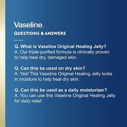 Vaseline Original Healing Jelly – 2-Size Variety Bundle, #1 Dermatologist Recommended Skin Protectant Avelisse