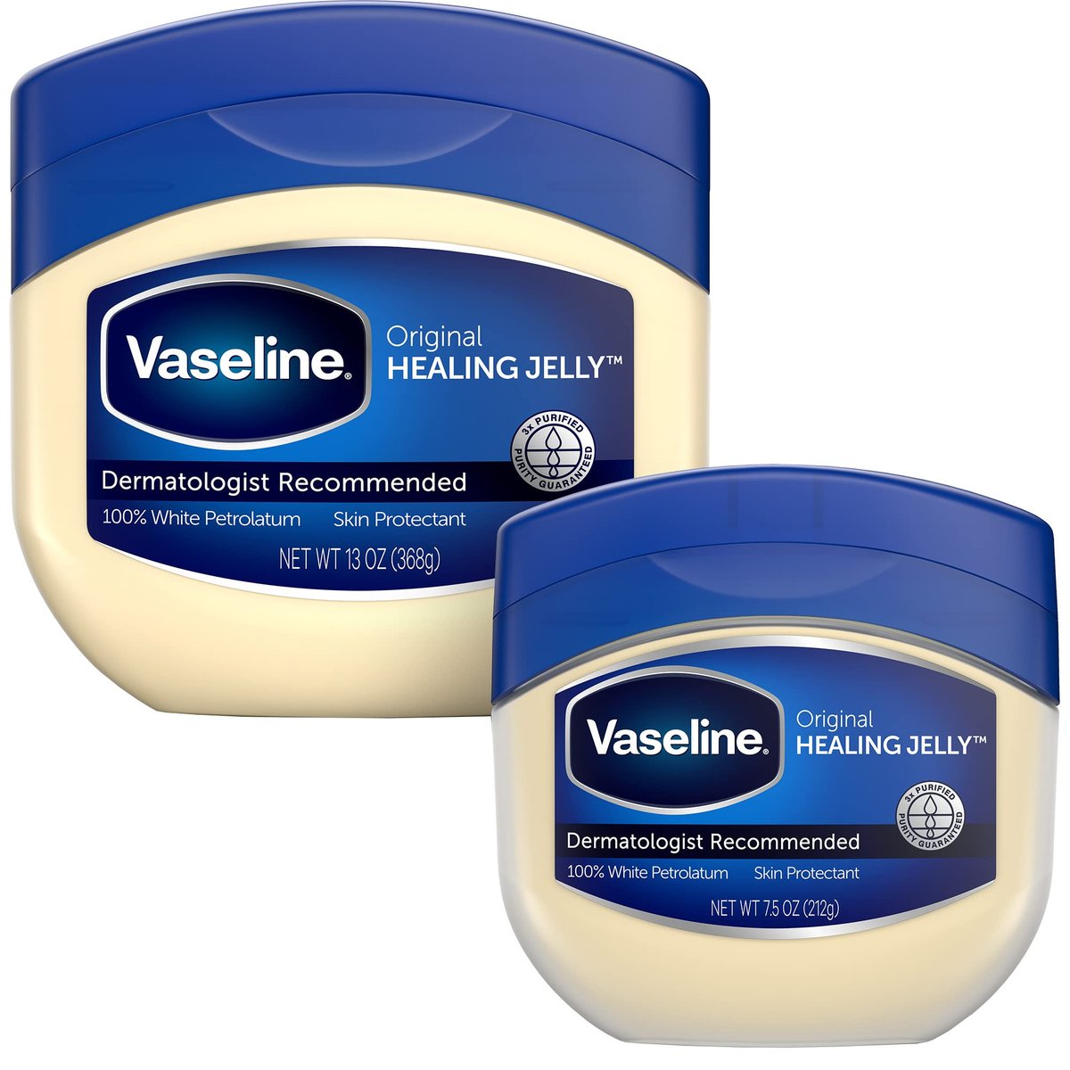 Vaseline Original Healing Jelly – 2-Size Variety Bundle, #1 Dermatologist Recommended Skin Protectant Avelisse