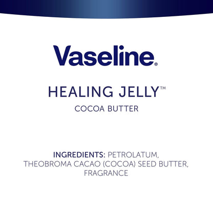Vaseline Rich Moisturizing Healing Jelly Cocoa Butter 13 oz + Cocoa Shimmer Stick 1.4 oz Bundle for Radiant, Shimmering, Moisturized Skin Avelisse