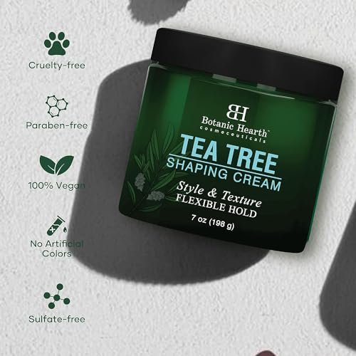 Botanic Hearth Tea Tree Shaping Cream – Hair Styling Cream with Collagen & Biotin for Strong, Flexible Hold – 7 oz - görsel 10