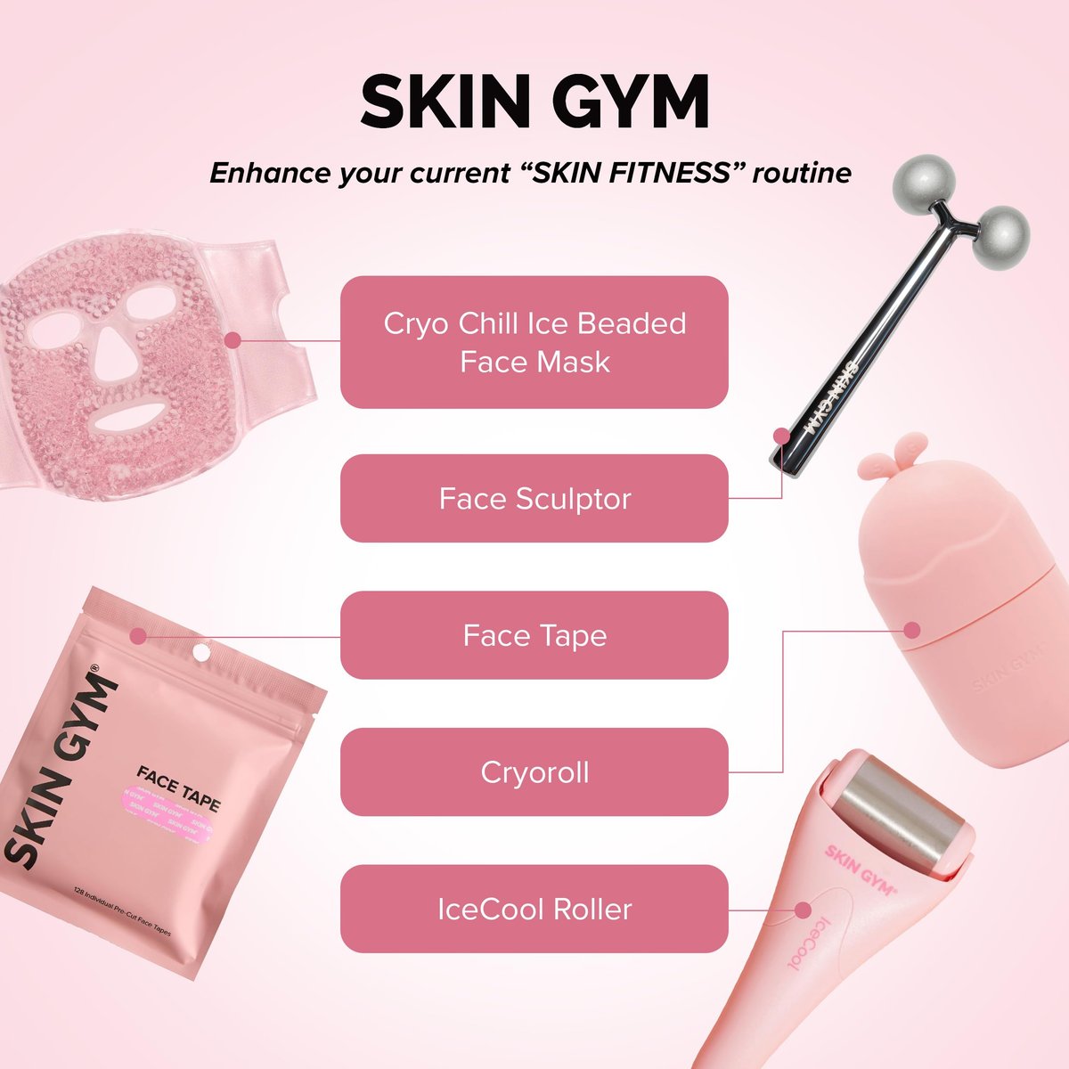 SKIN GYM Reusable Silicone Eye Mask – Medical Grade Under Eye Patches for Hydration & Skincare, Boost Serum Absorption (Pink, 1 Pack) Avelisse