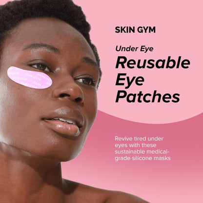 SKIN GYM Reusable Silicone Eye Mask – Medical Grade Under Eye Patches for Hydration & Skincare, Boost Serum Absorption (Pink, 1 Pack) Avelisse
