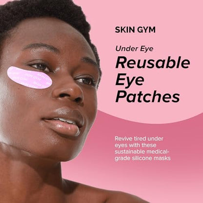 SKIN GYM Reusable Silicone Eye Mask – Medical Grade Under Eye Patches for Hydration & Skincare, Boost Serum Absorption (Pink, 1 Pack) Avelisse