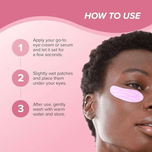 SKIN GYM Reusable Silicone Eye Mask – Medical Grade Under Eye Patches for Hydration & Skincare, Boost Serum Absorption (Pink, 1 Pack) Avelisse
