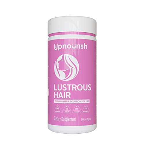 UpNourish Hair Growth Vitamins for Women - Proven Formula with KERANAT, DHT Blocker PHYTOPIN, Biotin 5000 mcg & SOD - 90 Count Avelisse
