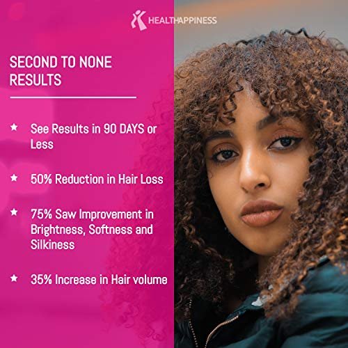 UpNourish Hair Growth Vitamins for Women - Proven Formula with KERANAT, DHT Blocker PHYTOPIN, Biotin 5000 mcg & SOD - 90 Count Avelisse