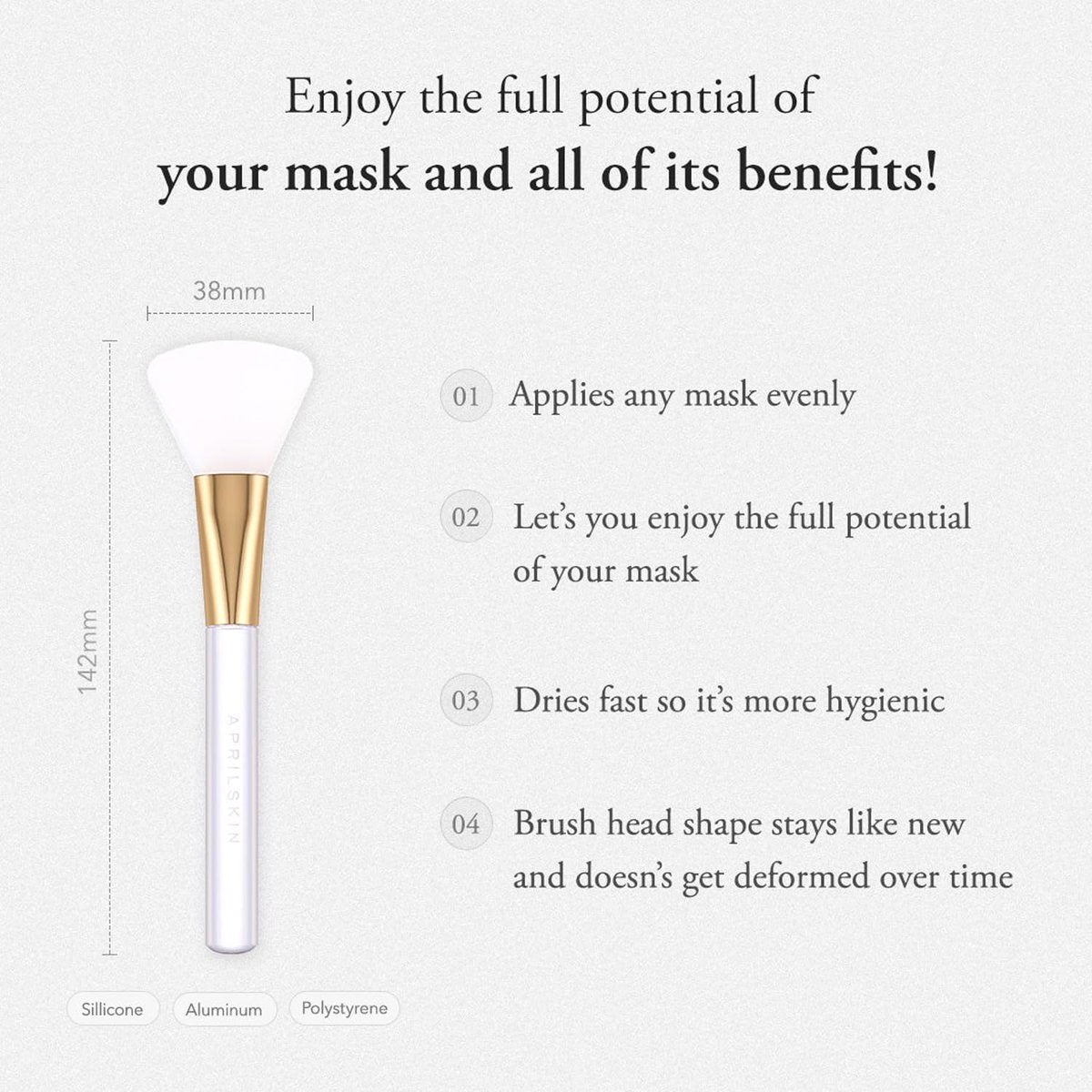 APRILSKIN Jelly Brush - Silicone Face Mask Applicator for Even Coverage, All Skin Types, K-Beauty Accessory - görsel 3