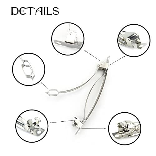 LEEFONE 50 Pack 80mm Silver Iron Blank French Barrette Hair Clips for DIY Hair Clip Craft Bows - görsel 6
