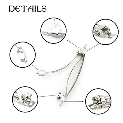 LEEFONE 50 Pack 80mm Silver Iron Blank French Barrette Hair Clips for DIY Hair Clip Craft Bows