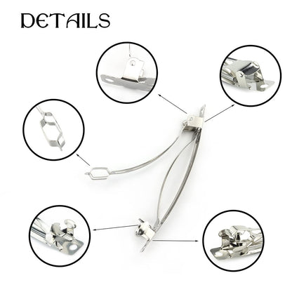 LEEFONE 50 Pack 80mm Silver Iron Blank French Barrette Hair Clips for DIY Hair Clip Craft Bows