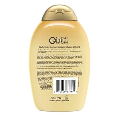 OGX Anti-Hair Fall + Coconut Caffeine Strengthening Shampoo with Caffeine, Coconut Oil & Coffee Extract, 13 Fl Oz Avelisse