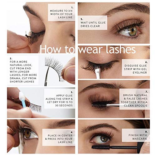 Eliace False Eyelashes 15 Pairs Natural Look Cat Eye Lashes Wispy, 3D Faux Mink Lashes Fluffy Long Thick, Fake Eyelashes Cross Wispy Volume Lash Soft Reusable Dramatic, Sierra Style - görsel 17