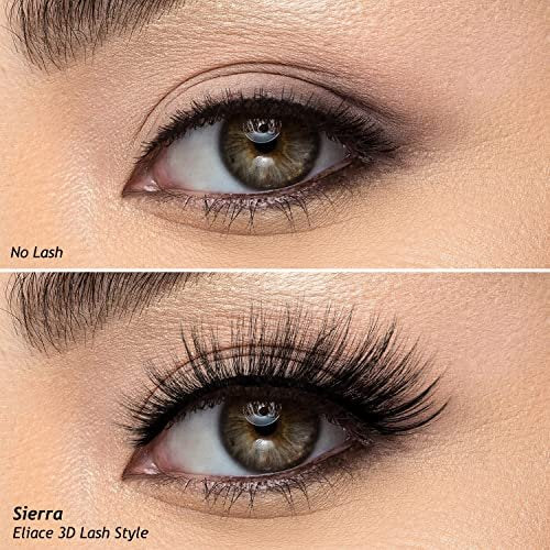 Eliace False Eyelashes 15 Pairs Natural Look Cat Eye Lashes Wispy, 3D Faux Mink Lashes Fluffy Long Thick, Fake Eyelashes Cross Wispy Volume Lash Soft Reusable Dramatic, Sierra Style - görsel 10