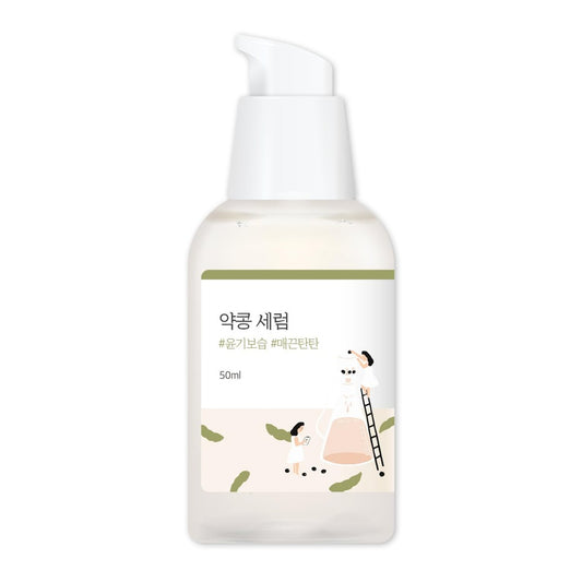 ROUND LAB Soybean Serum (Unscented) | Rejuvenating & Nourishing Serum with Deep Nutrition, Hydration Locking, Unscented for Sensitive Skin (1.69 fl oz)