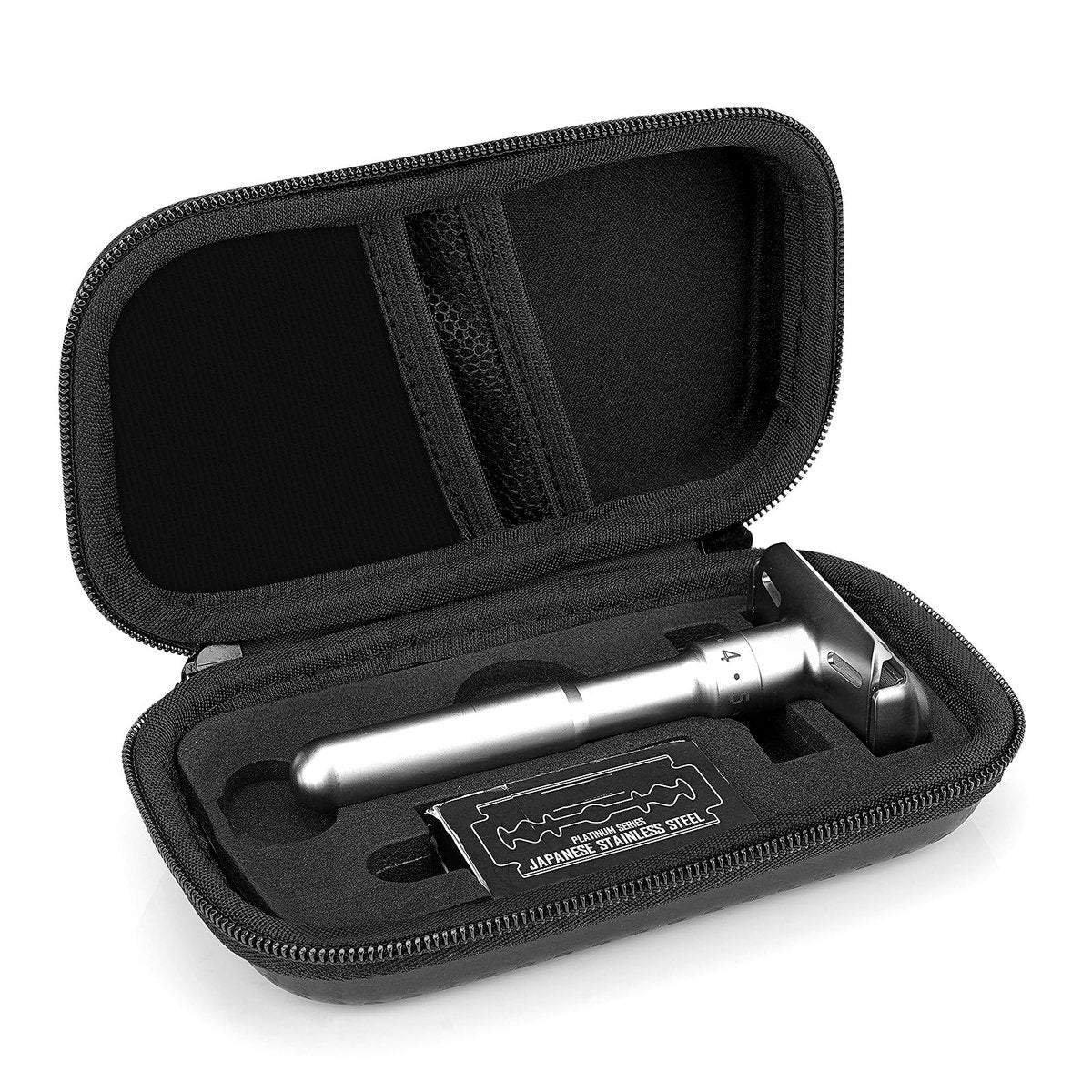 Linkidea Hard Shell Travel Case for Safety Razors – Protective Storage for Short & Long Handled Razors, Blades & Attachments Avelisse