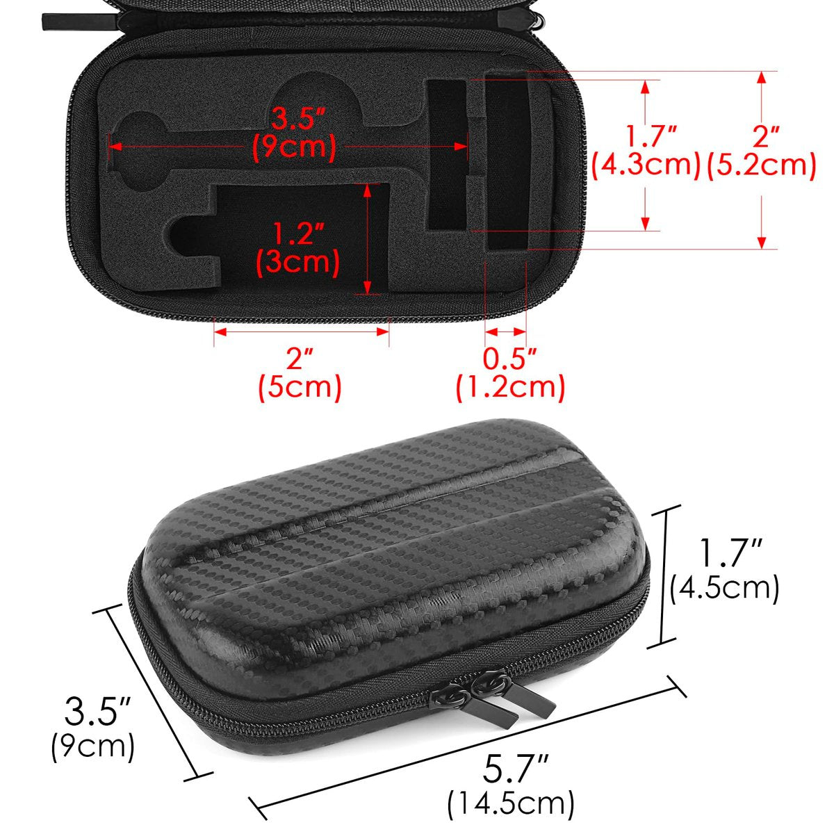 Linkidea Hard Shell Travel Case for Safety Razors – Protective Storage for Short & Long Handled Razors, Blades & Attachments Avelisse