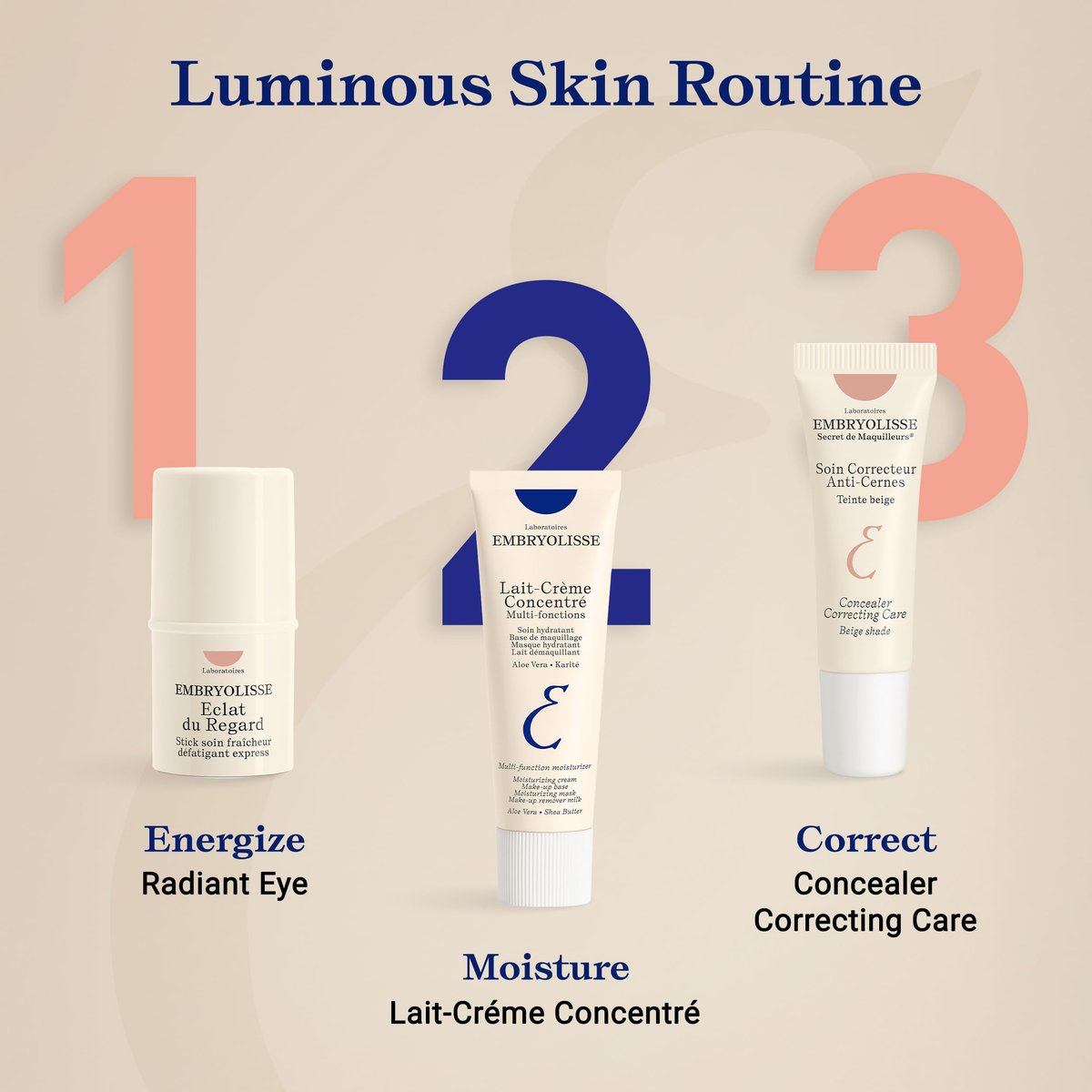 Embryolisse Radiant Eye Stick – Cooling Under Eye Primer for Dark Circles & Puffiness with Aloe Vera, Vegan & Fragrance-Free (0.15 oz) Avelisse