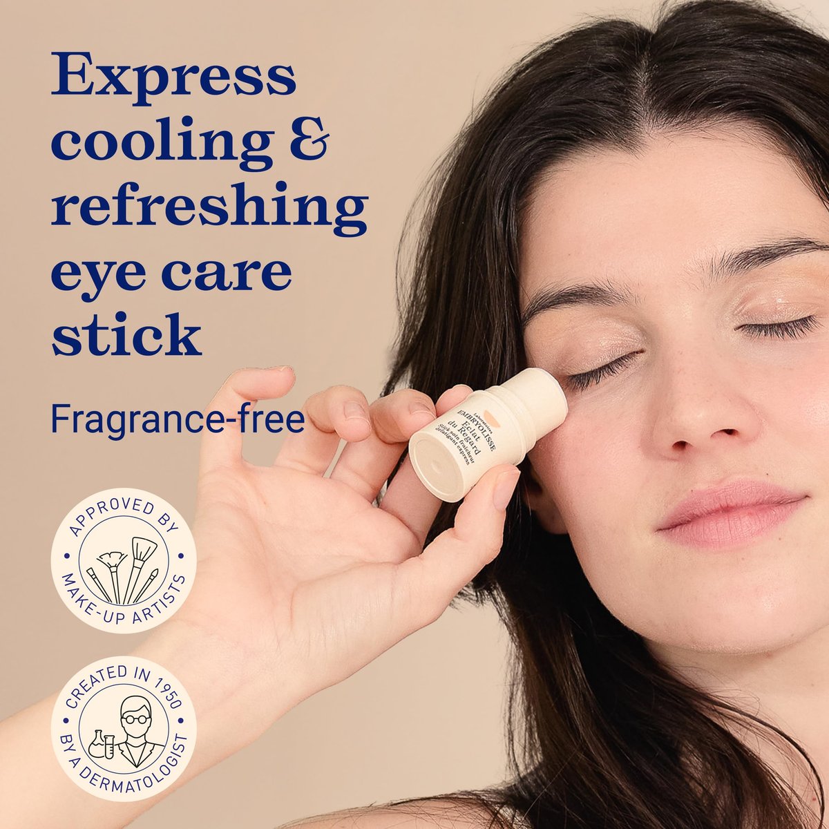 Embryolisse Radiant Eye Stick – Cooling Under Eye Primer for Dark Circles & Puffiness with Aloe Vera, Vegan & Fragrance-Free (0.15 oz) Avelisse