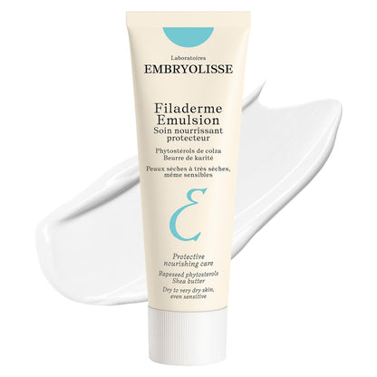 Embryolisse Filaderme Emulsion Face Moisturizer – Intensive Repair for Dry Skin with Aloe Vera & Shea Butter, 2.54 Fl Oz Avelisse