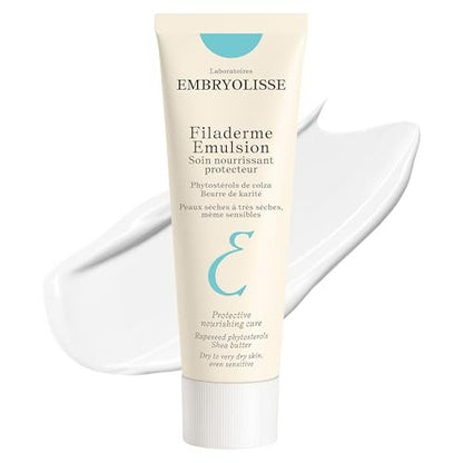 Embryolisse Filaderme Emulsion Face Moisturizer – Intensive Repair for Dry Skin with Aloe Vera & Shea Butter, 2.54 Fl Oz Avelisse