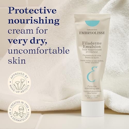 Embryolisse Filaderme Emulsion Face Moisturizer – Intensive Repair for Dry Skin with Aloe Vera & Shea Butter, 2.54 Fl Oz Avelisse
