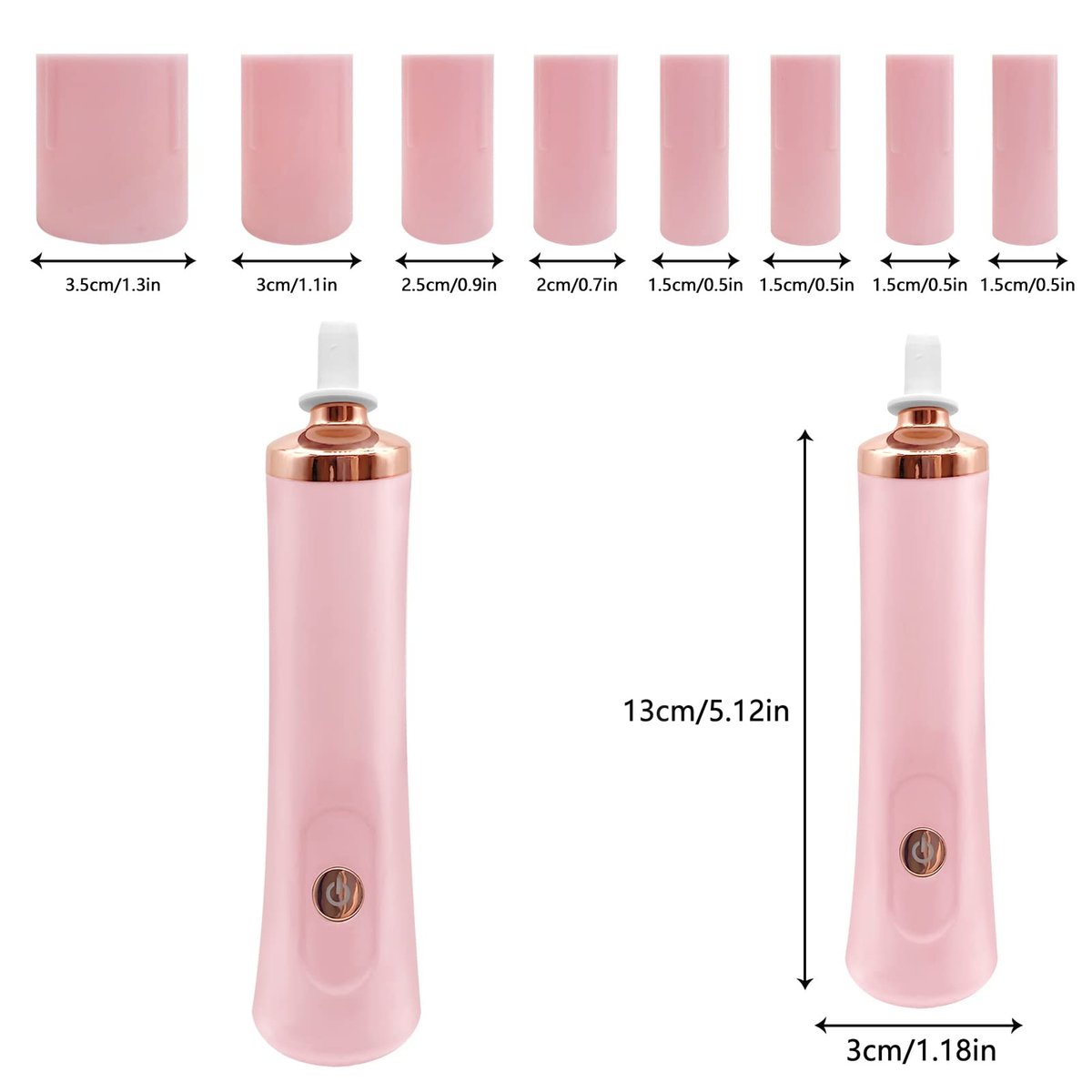 ZLMONDEE Pink Electric Nail Lacquer Shaker - Handsfree Glue Shaker for Eyelash Extensions & Nail Polish - görsel 17