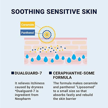 Derma B CeraMD Repair Cream Wash - Unscented Fragrance Free Creamy Face & Body Cleanser for Dry Sensitive Itchy Skin, Deep Moisture Paraben-Free Body Wash, Cream to Foam Cleanser, 13.5 Fl. Oz. (400ml) Avelisse