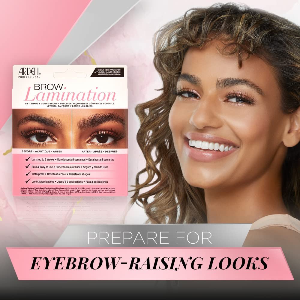 Ardell Brow Lamination Kit – Lift, Shape & Define Brows, Waterproof, Brown, 1-Pack - görsel 6