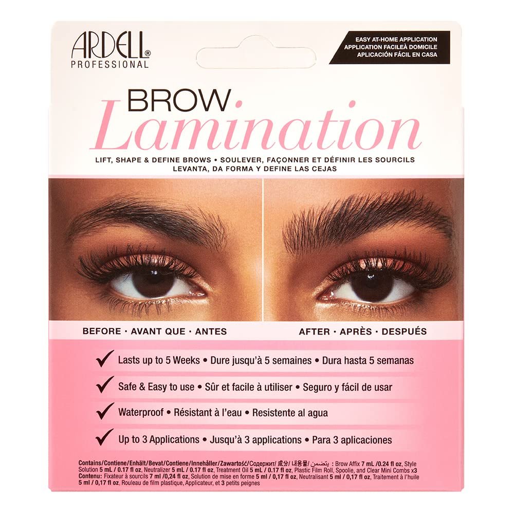 Ardell Brow Lamination Kit – Lift, Shape & Define Brows, Waterproof, Brown, 1-Pack - görsel 2