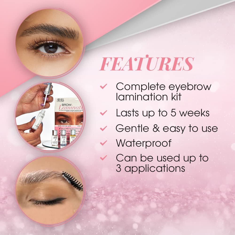 Ardell Brow Lamination Kit – Lift, Shape & Define Brows, Waterproof, Brown, 1-Pack - görsel 8