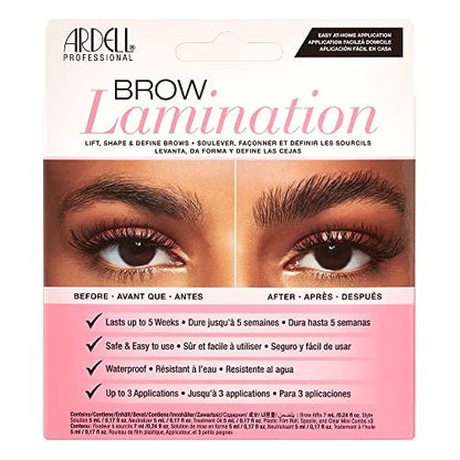 Ardell Brow Lamination Kit – Lift, Shape & Define Brows, Waterproof, Brown, 1-Pack