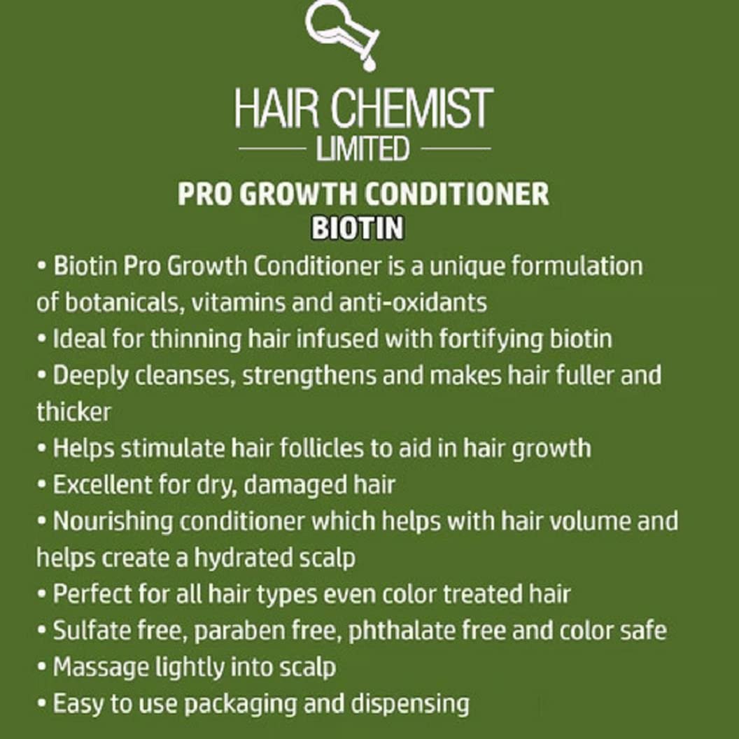 Hair Chemist Pro-Growth Shampoo & Conditioner Set with Biotin - 33.8 oz Each Avelisse