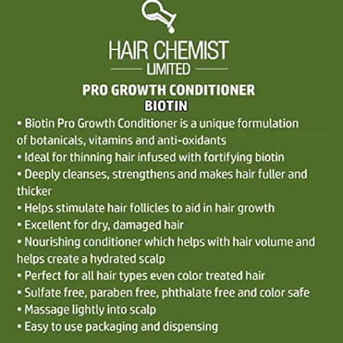 Hair Chemist Pro-Growth Shampoo & Conditioner Set with Biotin - 33.8 oz Each Avelisse