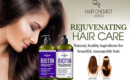 Hair Chemist Pro-Growth Shampoo & Conditioner Set with Biotin - 33.8 oz Each Avelisse