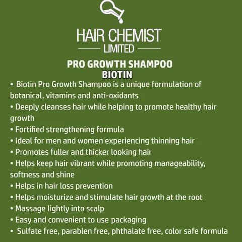 Hair Chemist Pro-Growth Shampoo & Conditioner Set with Biotin - 33.8 oz Each Avelisse