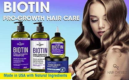 Hair Chemist Pro-Growth Shampoo & Conditioner Set with Biotin - 33.8 oz Each Avelisse