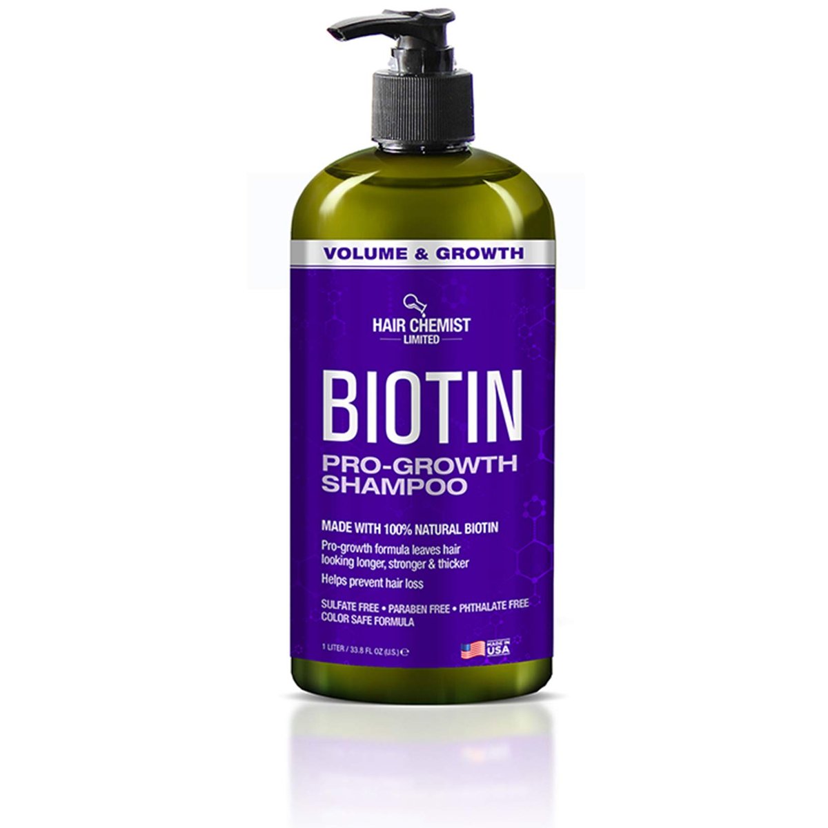 Hair Chemist Pro-Growth Shampoo & Conditioner Set with Biotin - 33.8 oz Each Avelisse