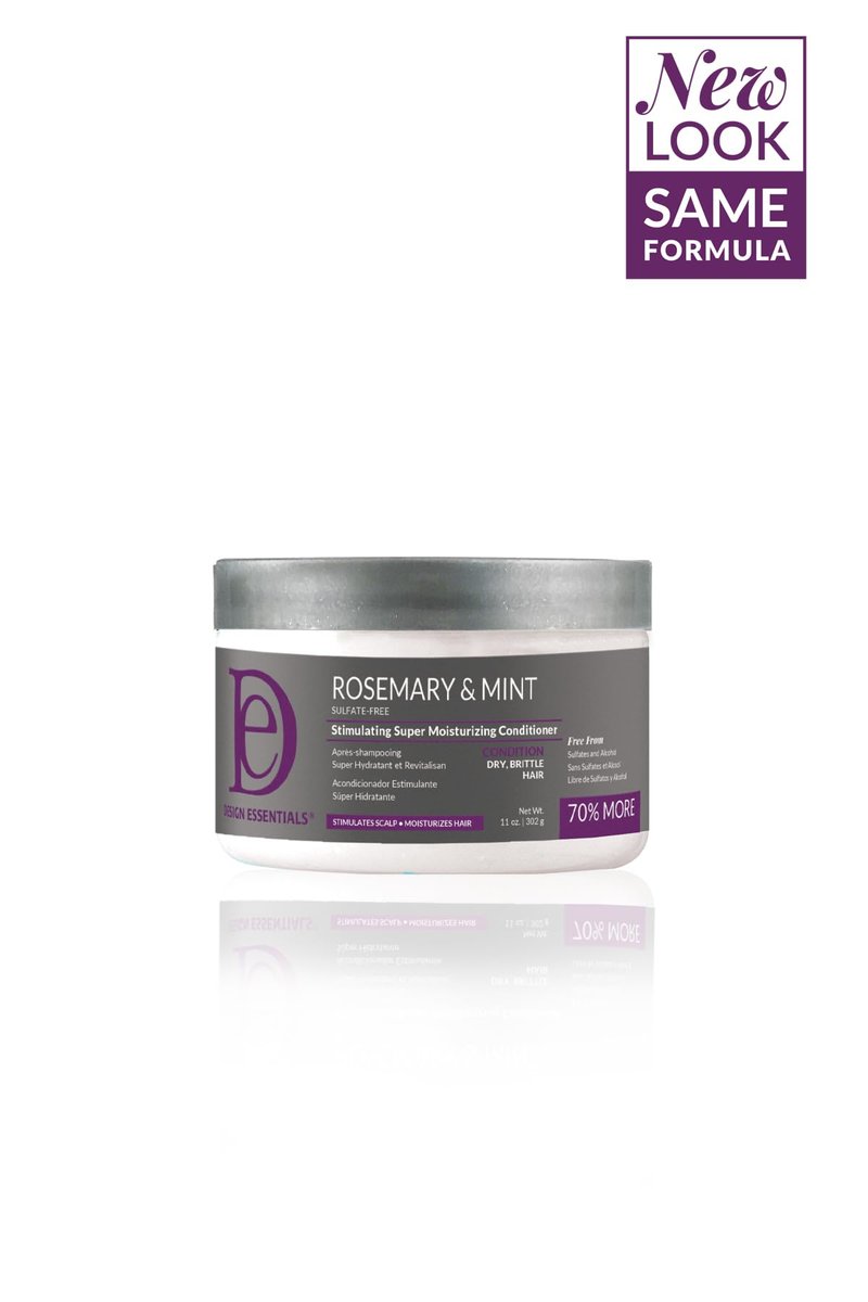 Design Essentials Rosemary & Mint Stimulating Super Moisturizing Conditioner for Dry, Thick, or Brittle Hair - Sulfate-Free, 11 oz - görsel 7
