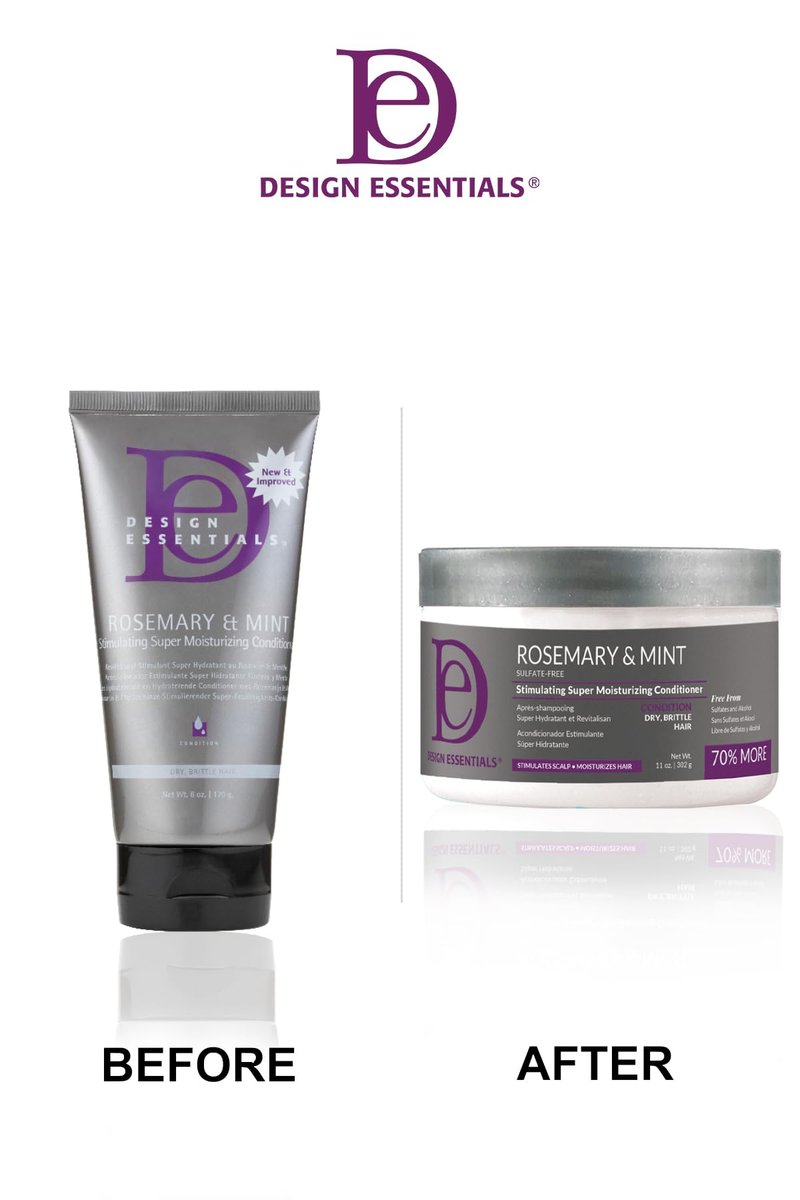 Design Essentials Rosemary & Mint Stimulating Super Moisturizing Conditioner for Dry, Thick, or Brittle Hair - Sulfate-Free, 11 oz - görsel 5