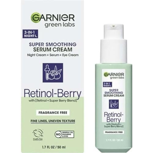 Garnier Green Labs 3-in-1 Super Smoothing Serum Cream with Retinol & Berry, 1.7 fl oz - görsel 2