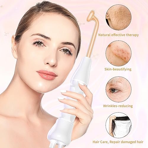 MYSWEETY High Frequency Portable Handheld Facial Skin Care Wand Machine - Orange Glass Electrode Avelisse