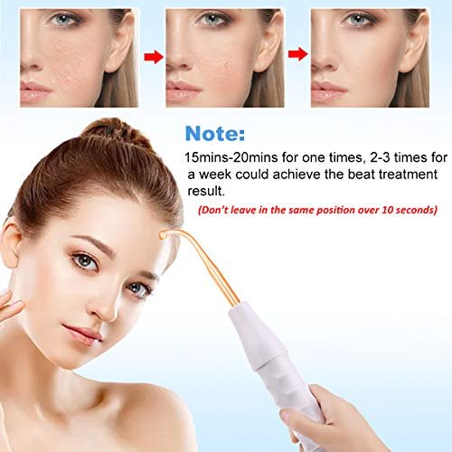 MYSWEETY High Frequency Portable Handheld Facial Skin Care Wand Machine - Orange Glass Electrode Avelisse