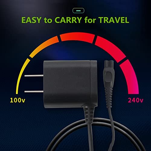 HQ8505 Shaver Charger Cable 15V AC Adapter Power Supply Charging Cord for Philips Norelco S7000 S5000 S3000 Series, MG5750 MG7790 Electric Shaver Razor Beard Trimmer – 3.3FT - görsel 10