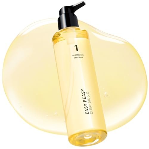 numbuzin No.1 Easy Peasy Cleansing Oil – Lightweight Makeup Remover & Facial Cleanser for Waterproof Makeup & Blackhead Care, Corn & Macadamia Seed Oil, Fragrance-Free, 6.76 fl oz Avelisse