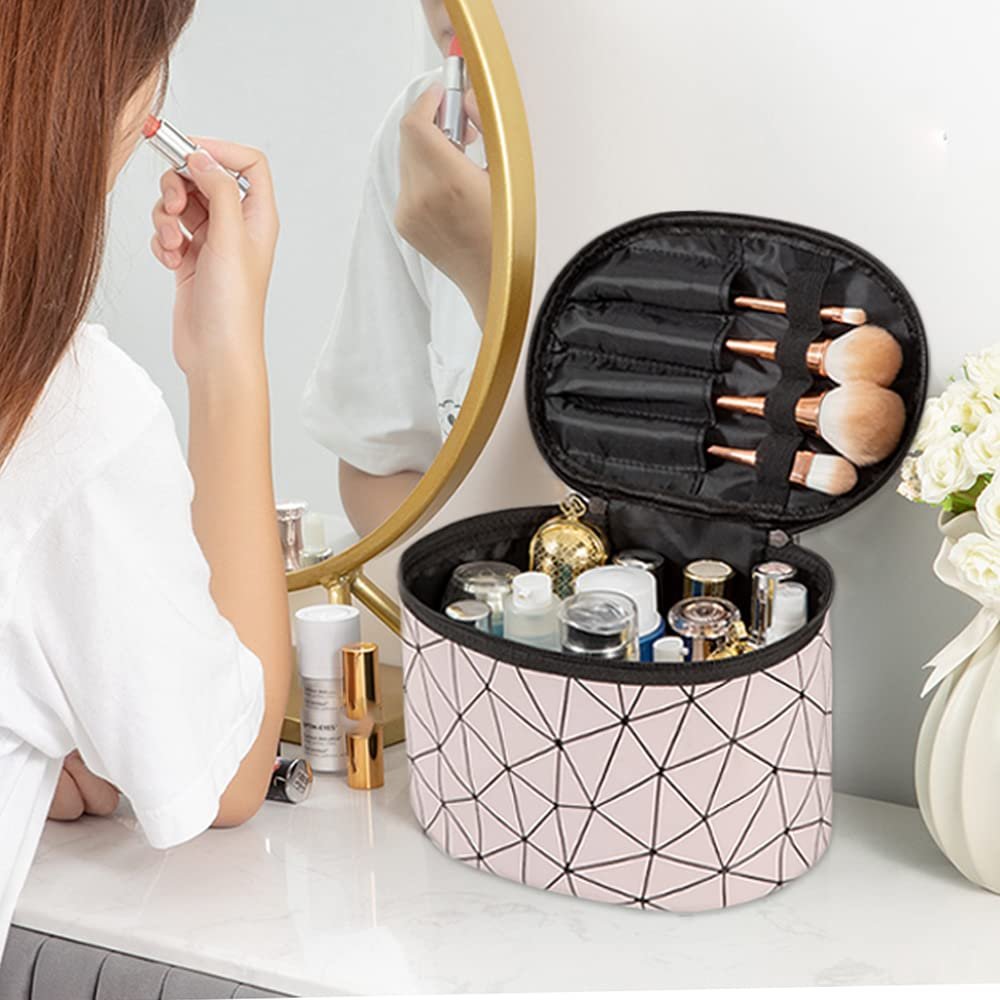Bemaxy Portable Wig Storage Box - Pink Travel Case for Hair Extensions, Wig Stand, and Makeup Tool Organizer - görsel 9