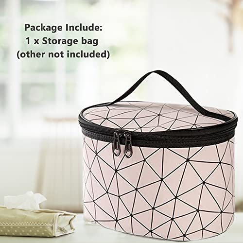 Bemaxy Portable Wig Storage Box - Pink Travel Case for Hair Extensions, Wig Stand, and Makeup Tool Organizer - görsel 8