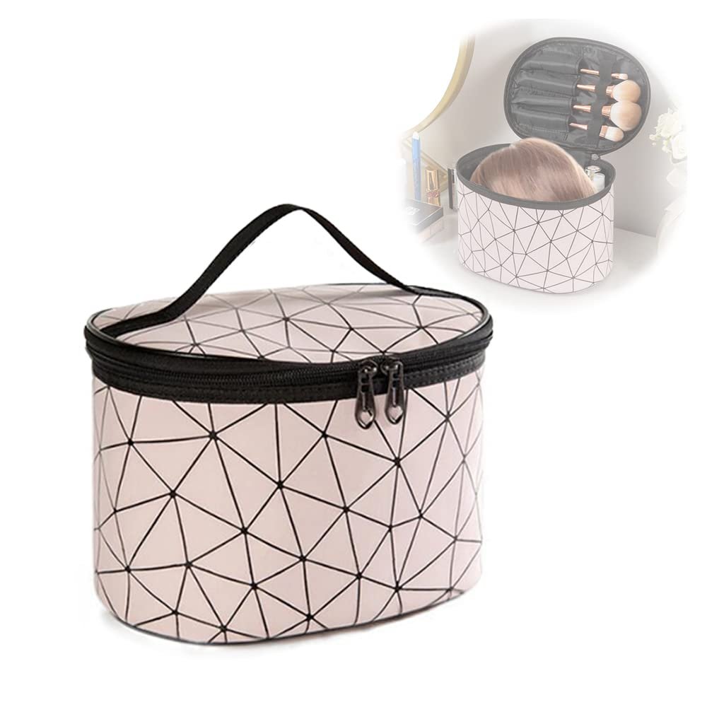 Bemaxy Portable Wig Storage Box - Pink Travel Case for Hair Extensions, Wig Stand, and Makeup Tool Organizer - görsel 1