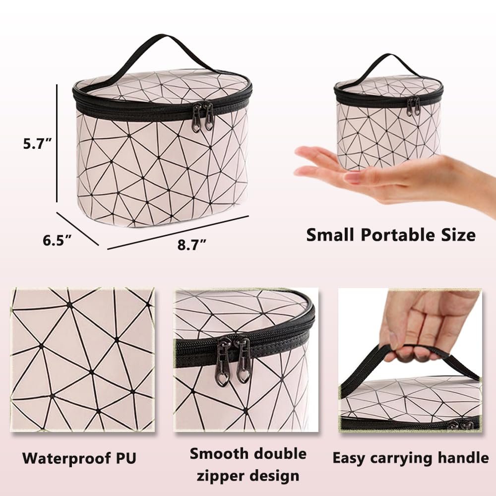 Bemaxy Portable Wig Storage Box - Pink Travel Case for Hair Extensions, Wig Stand, and Makeup Tool Organizer - görsel 3