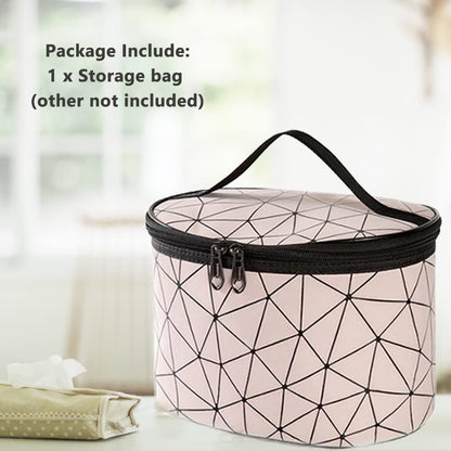 Bemaxy Portable Wig Storage Box - Pink Travel Case for Hair Extensions, Wig Stand, and Makeup Tool Organizer