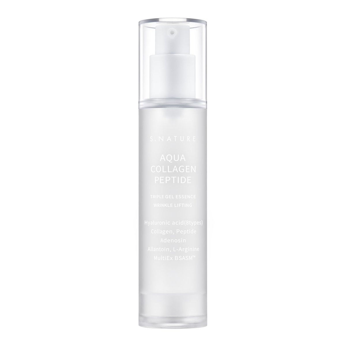 S.NATURE Aqua Collagen Peptide Triple Gel Essence - Firming & Hydrating Face Essence with 8 Hyaluronic Acids, Adenosine, Oil-Free Korean Skincare (1.69 Fl Oz) Avelisse